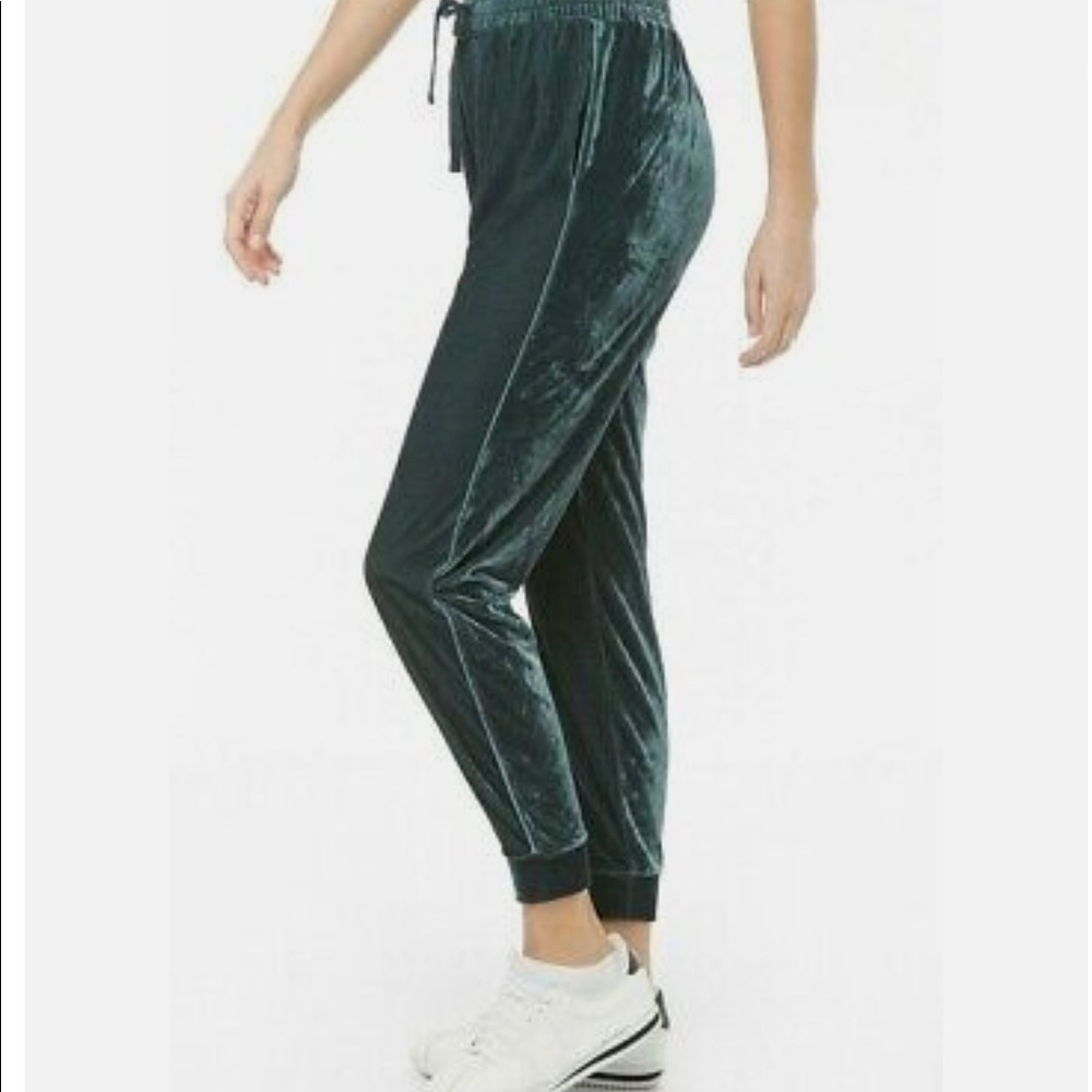Forever 21 Velvet/Velour Drawstring Joggers